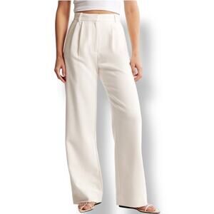 Abercrombie & Fitch Cream Wide Leg Pants